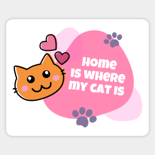 Home Is Where My Cat Is Mug Hoodie Sweatshirt Notebook Sticker